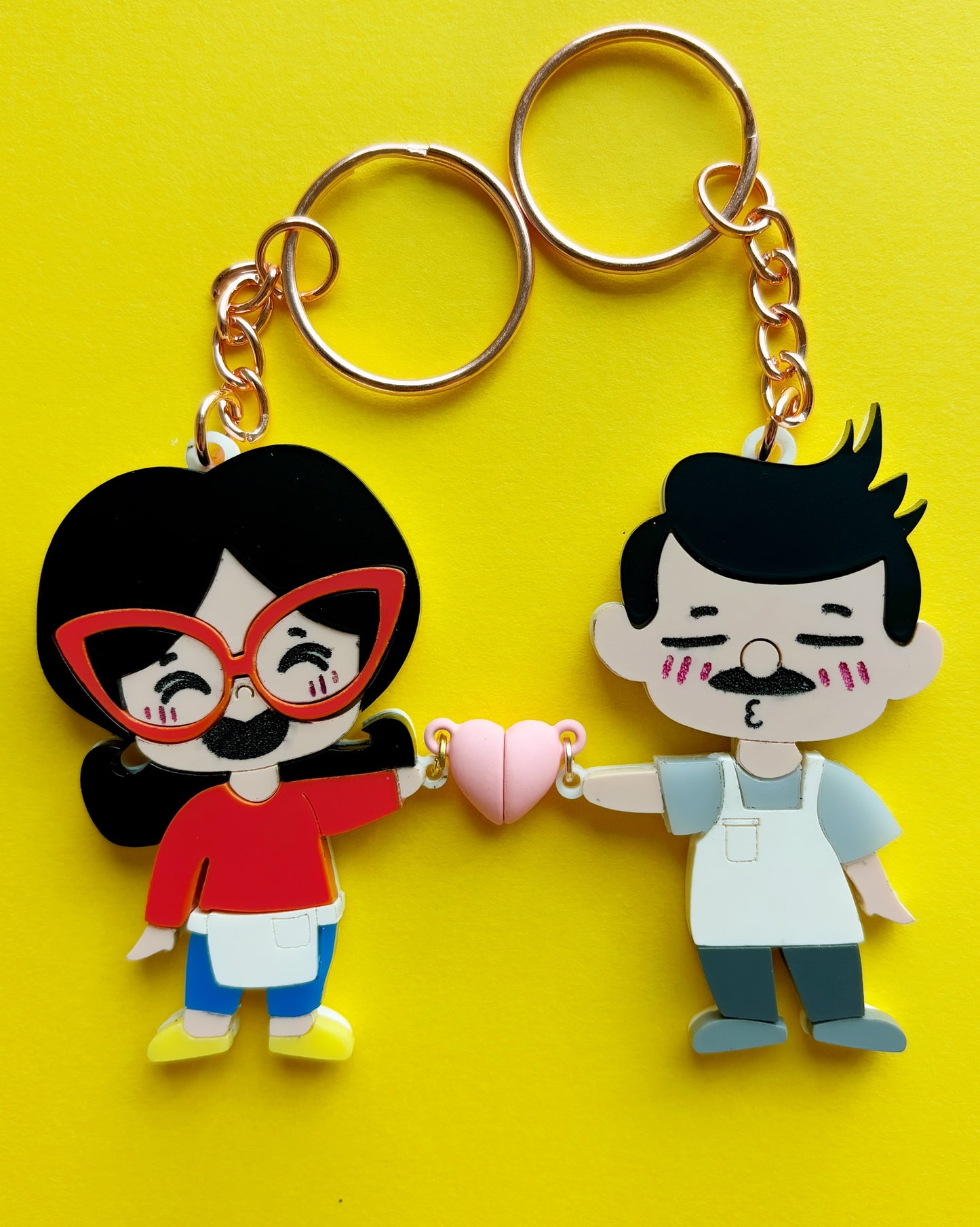 Bob + Linda Acrylic Keychain