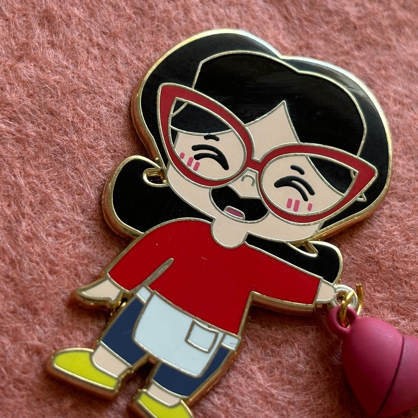 Bob + Linda Enamel Pin