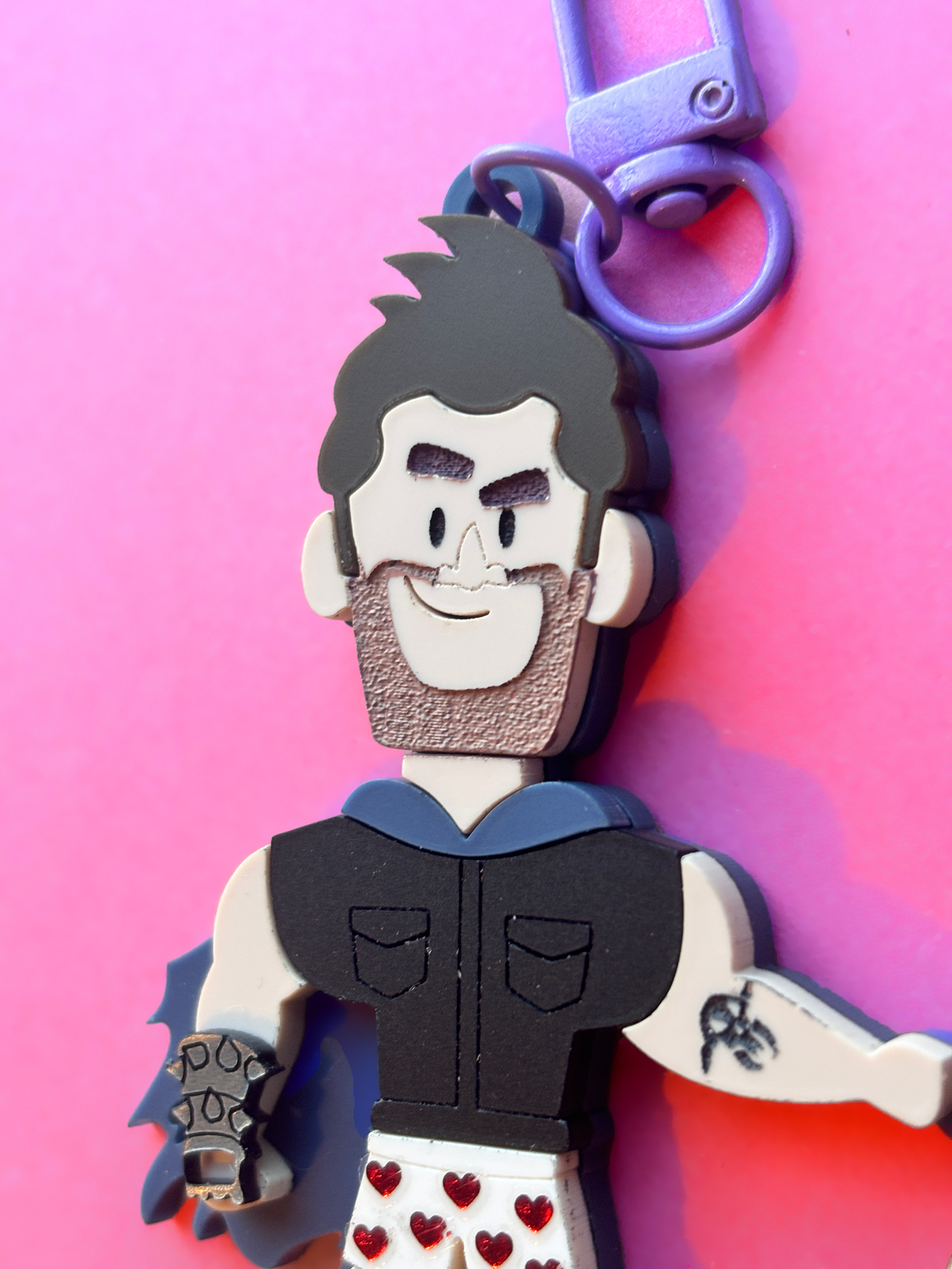 Carl + Donut Keychain