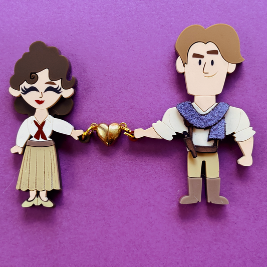 Evie + Rick Magnet Pin