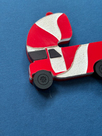 Candy Cane Truck Ornament