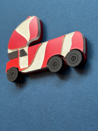 Candy Cane Truck Ornament