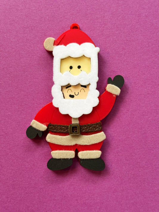 Santa Teddy Ornament