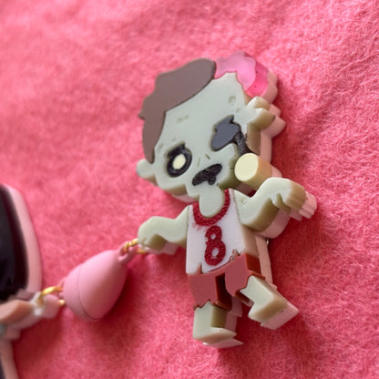 Tina + Zombie Acrylic Pin