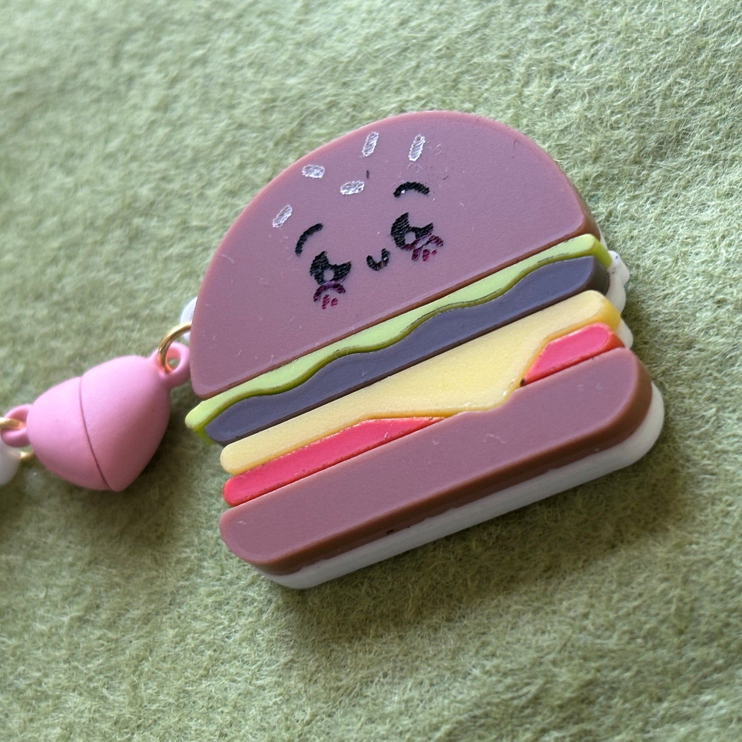 Teddy + Hamburger Acrylic Pin