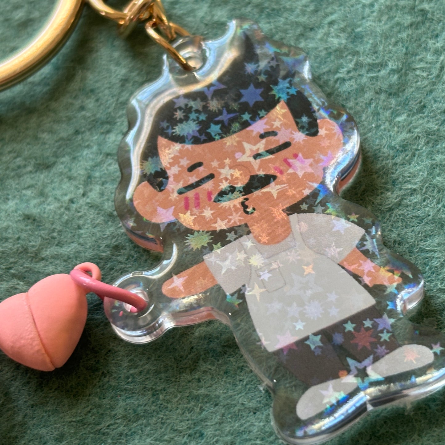 Bob + Linda Holographic Keychain