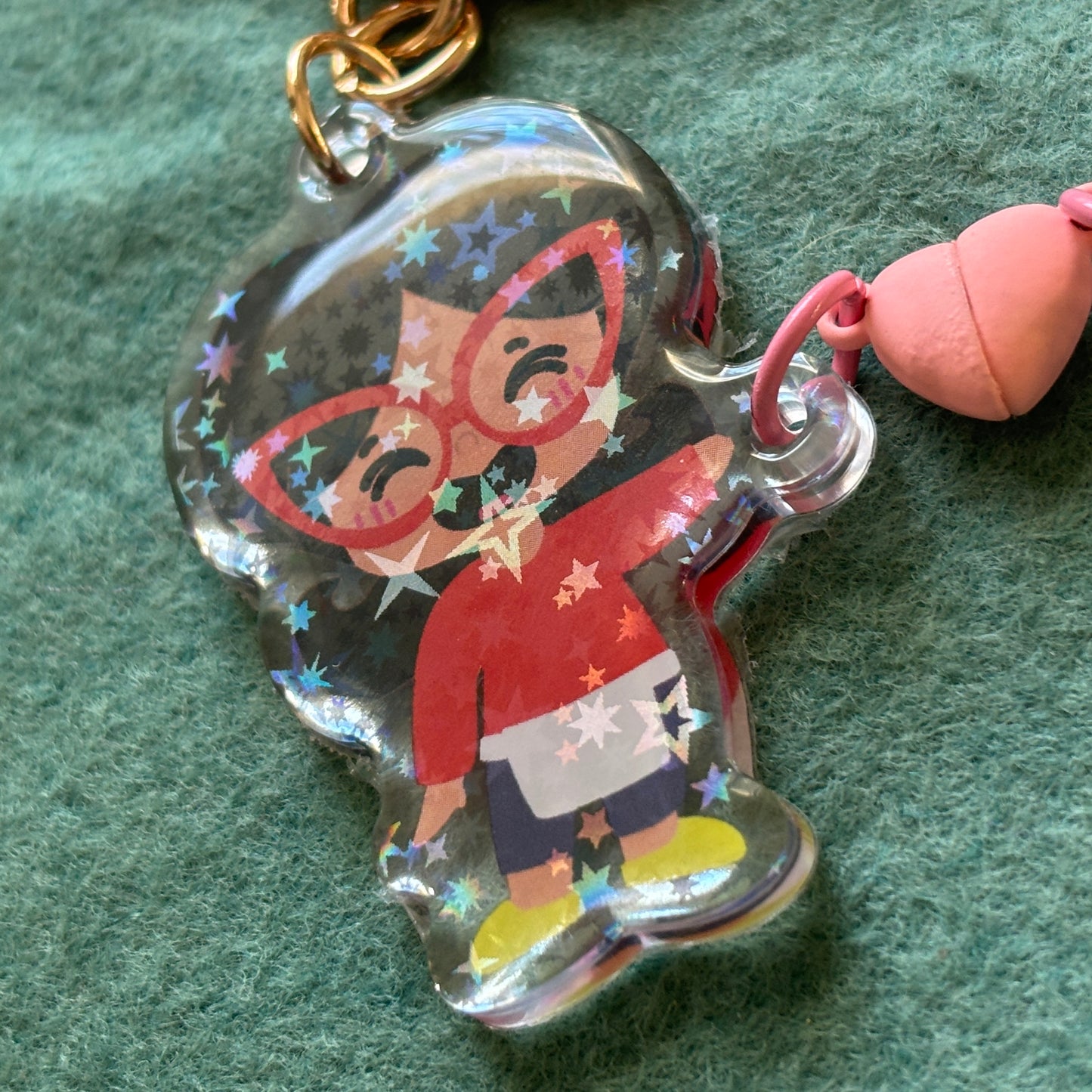 Bob + Linda Holographic Keychain