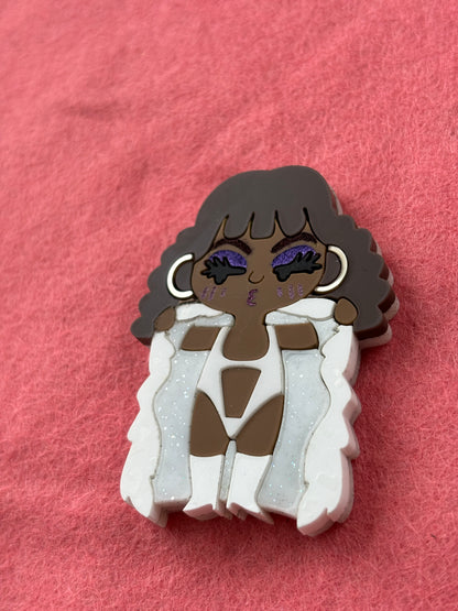 Marshmallow Acrylic Pin