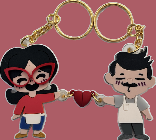Bob + Linda Acrylic Keychain