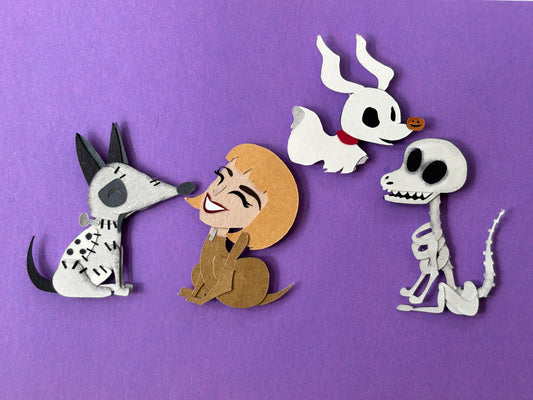PAPER PIECE Tim Burton Pups