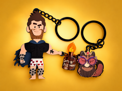 Carl + Donut Keychain